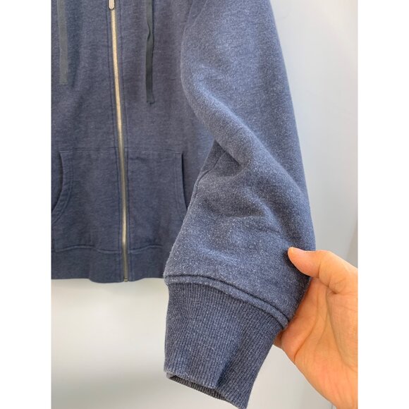 Mens O'Neill Zip Front Sweatshirt Hoodie Fur Lined Longline Cozy Warm GUC 7010 - Picture 5 of 13